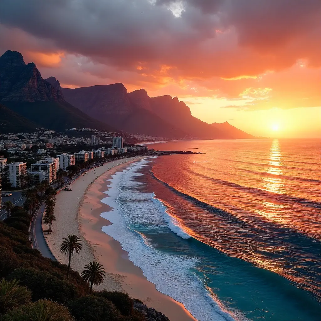 Golden Hour Over Twelve Apostles and Camps Bay