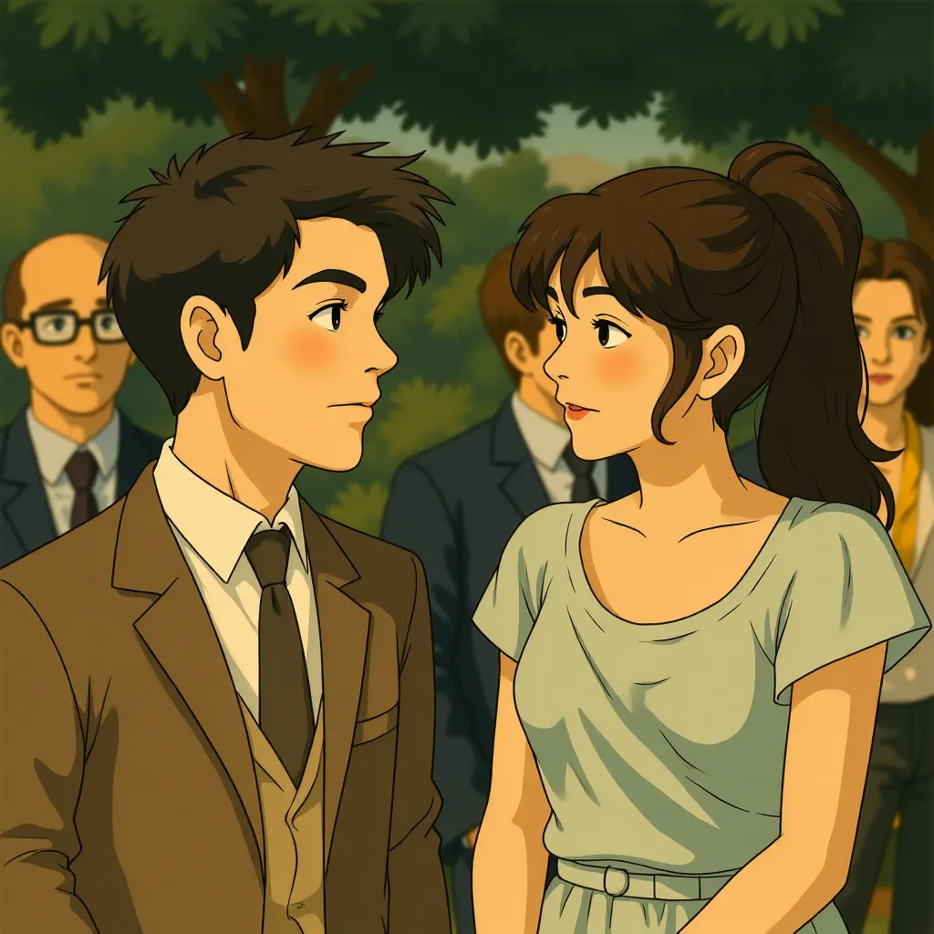 Zooey Deschanel and Joseph Gordon-Levitt in 500 Days of Summer (2009) - Anime style