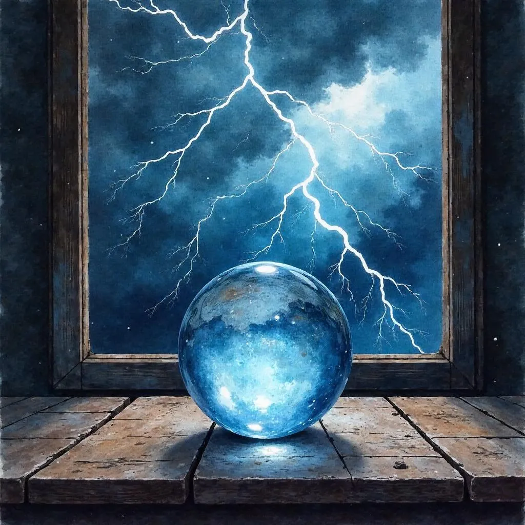 Crystal Ball in a Thunderstorm: Watercolor Dream