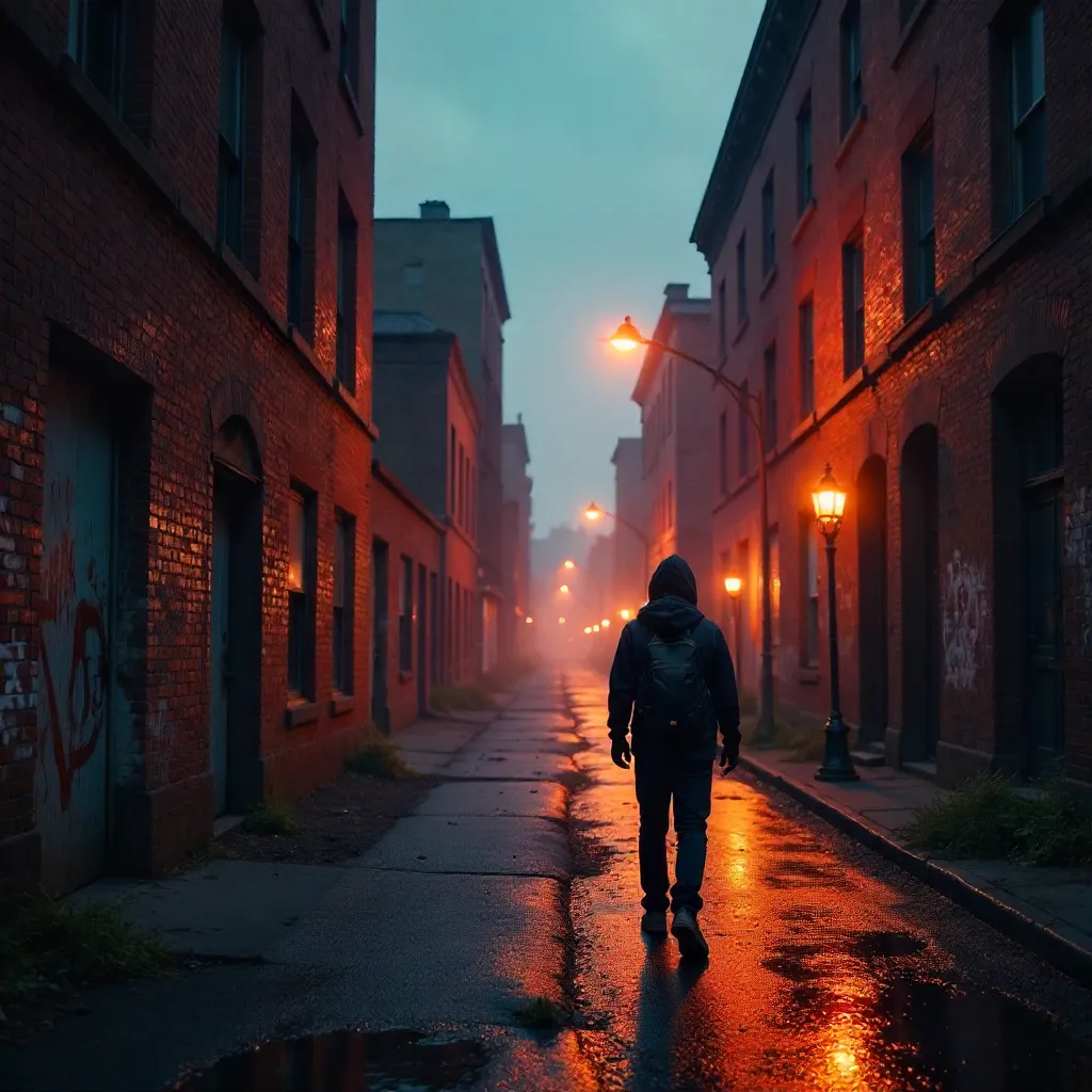 Dusk Stroll Through a Deteriorating City