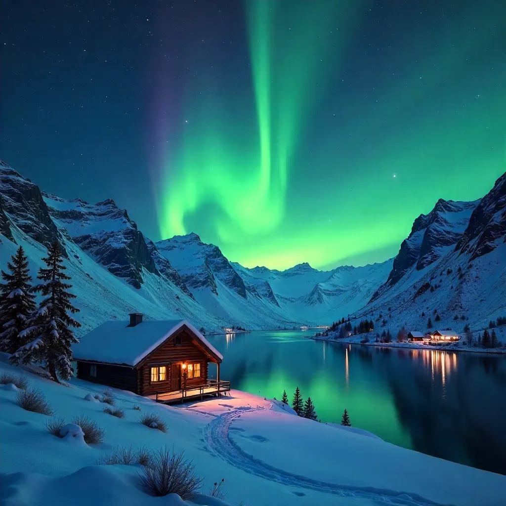 Northern Lights over Nordland Snowfields