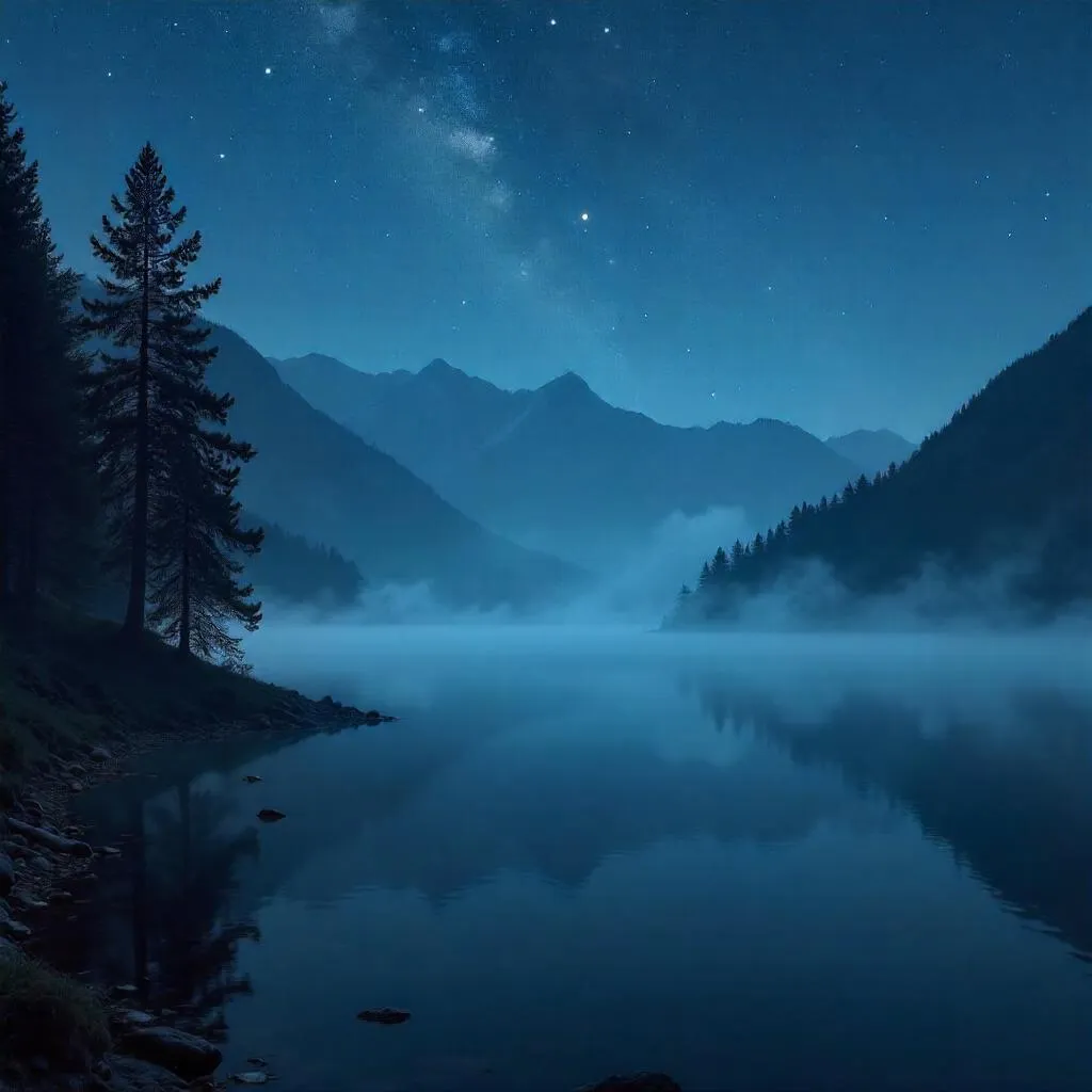 Orion Through Dense Fog: Photoreal Night