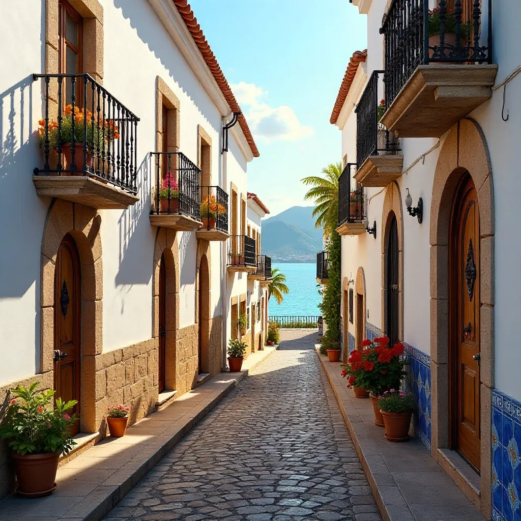 Marbella Andalusian Old Town Street View