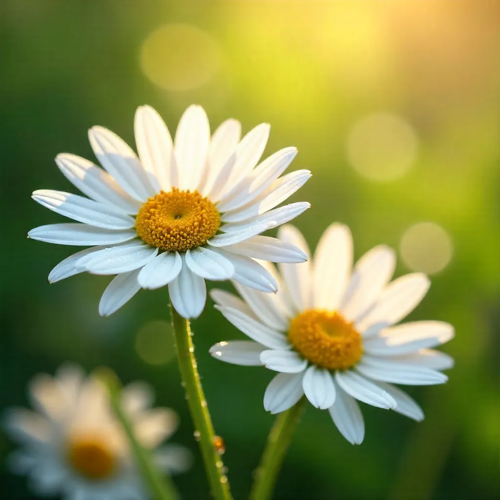 Closeup of White Daisies: Purity in Nature