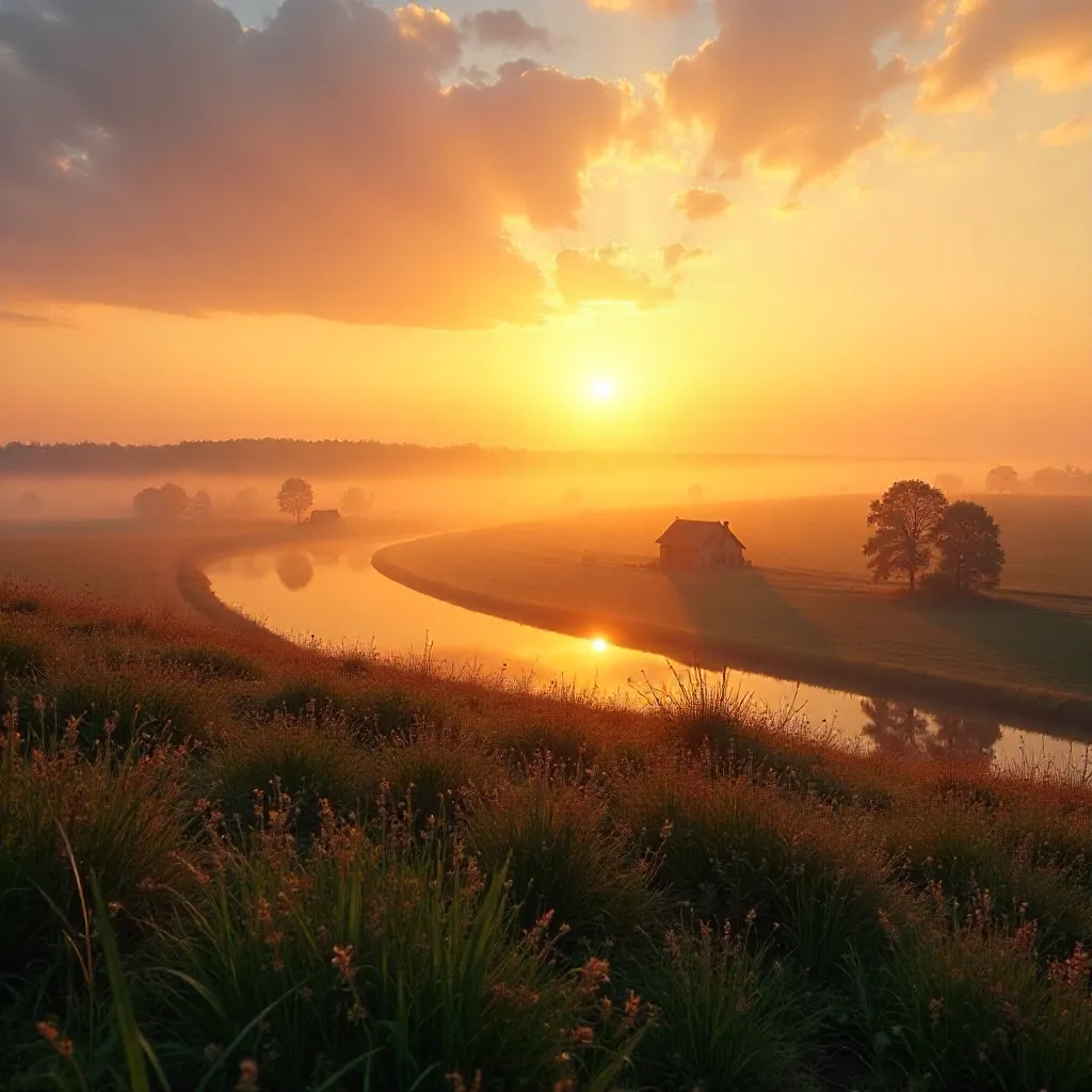 Misty Sunrise Over Weaver, Minnesota