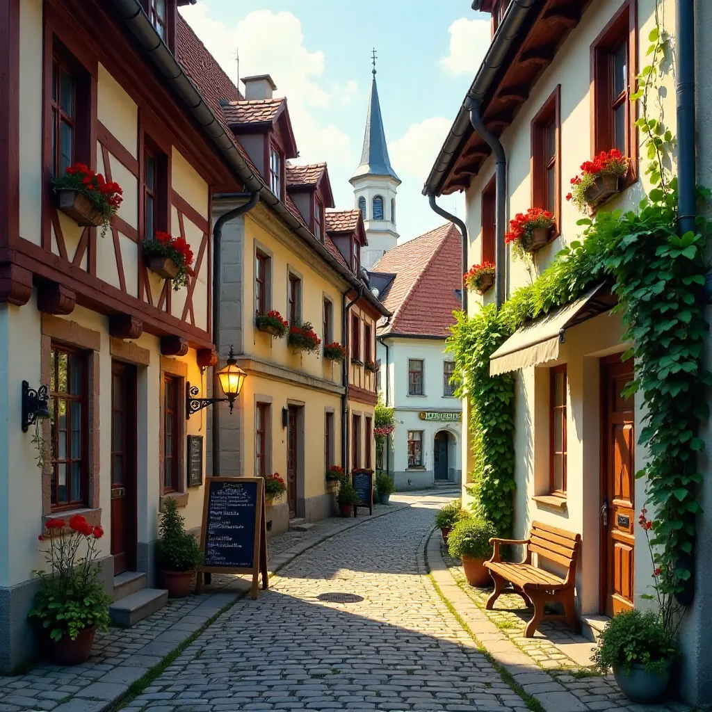 Quaint Zittau Alley: Classic Architecture and Charm