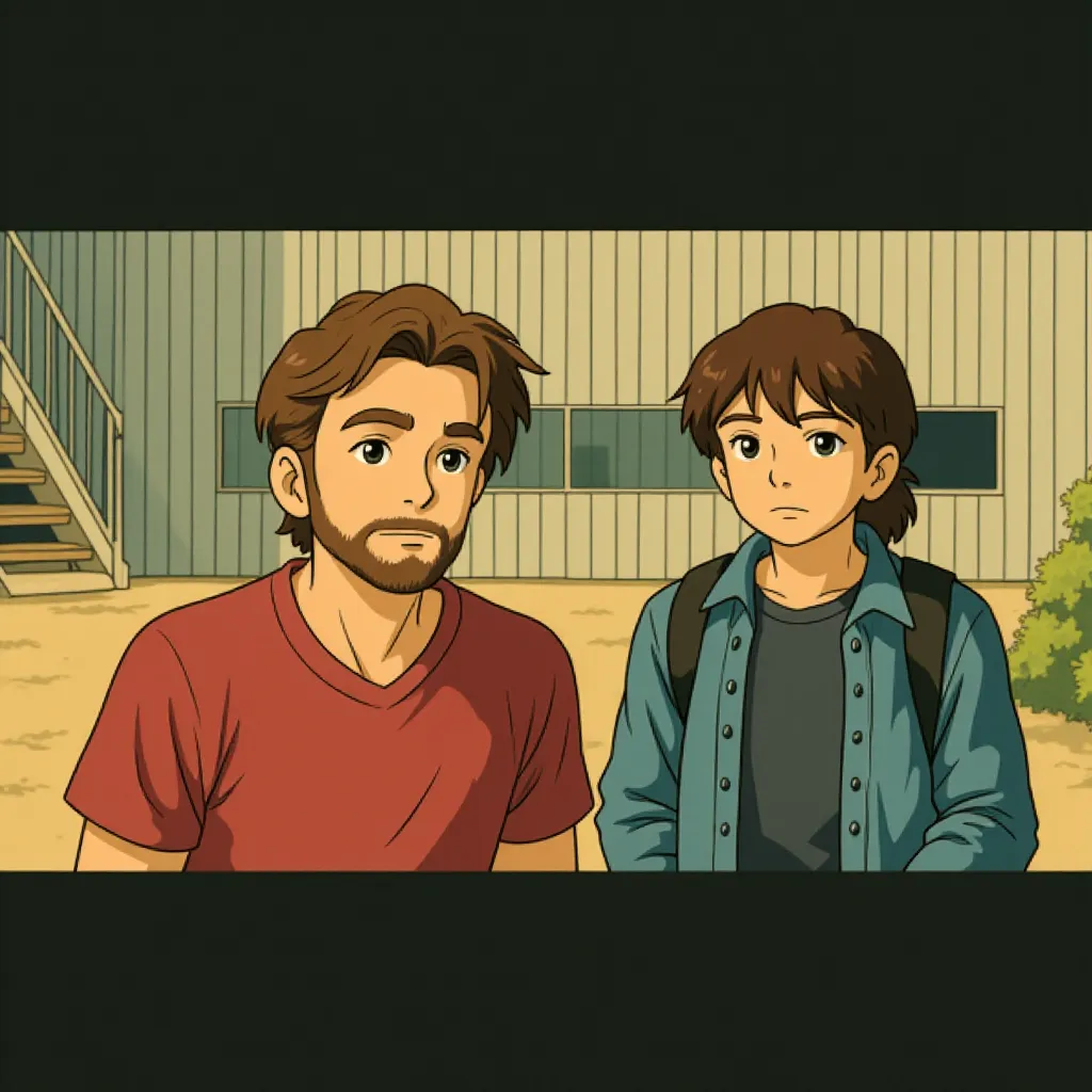 Kieran Culkin and Jesse Eisenberg in A Real Pain (2024) - Anime style