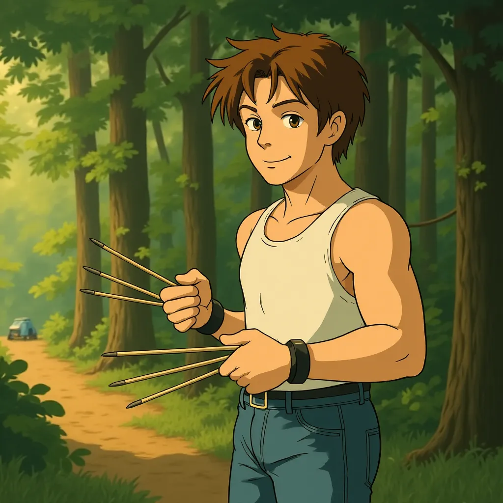 Hugh Jackman in X-Men: The Last Stand (2006) - Anime style