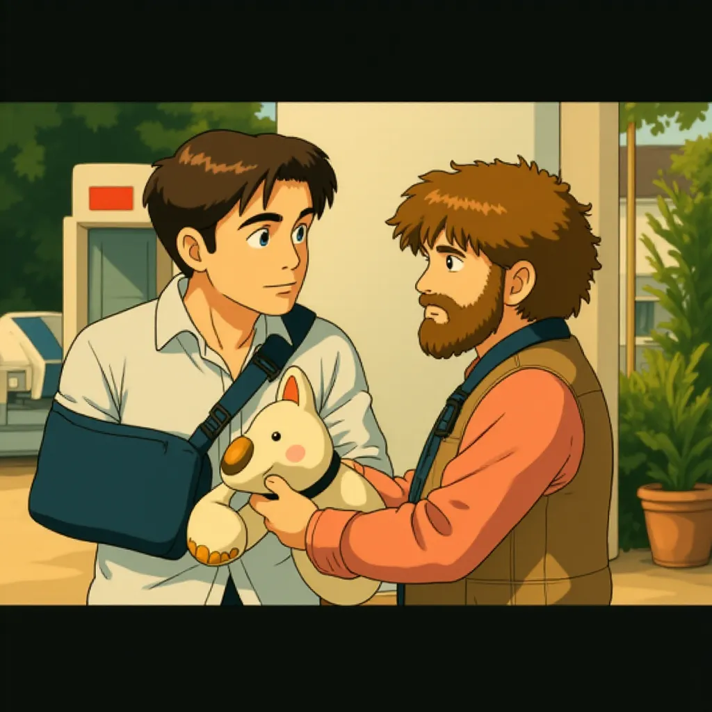Robert Downey Jr. and Zach Galifianakis in Due Date (2010) - Anime style