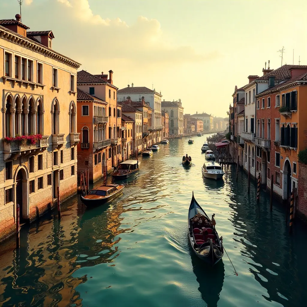 Golden Hour on Venice's Grand Canal