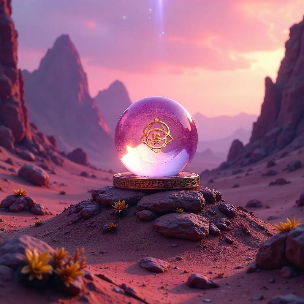 Photoreal Sacred Relic on an Alien World