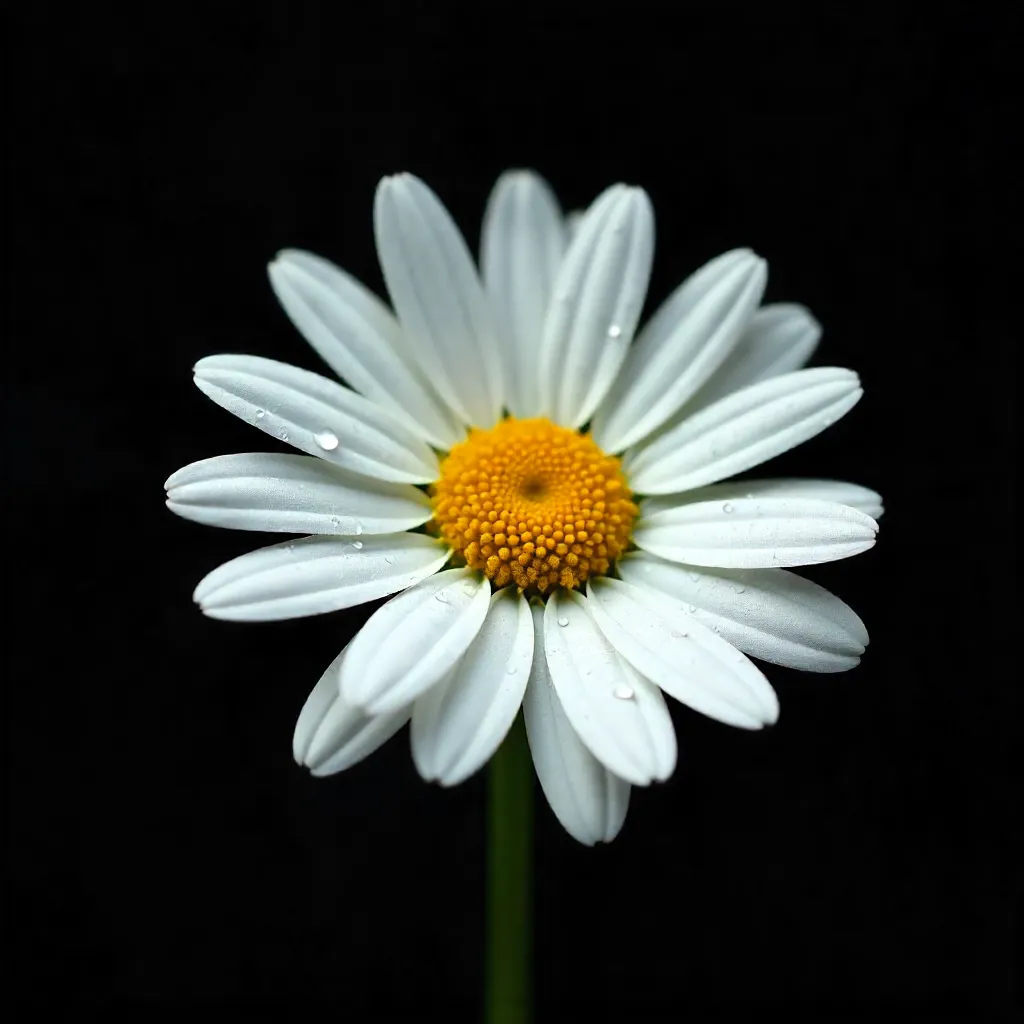 Serene Close-Up of Daisies Against a Dark Backdrop