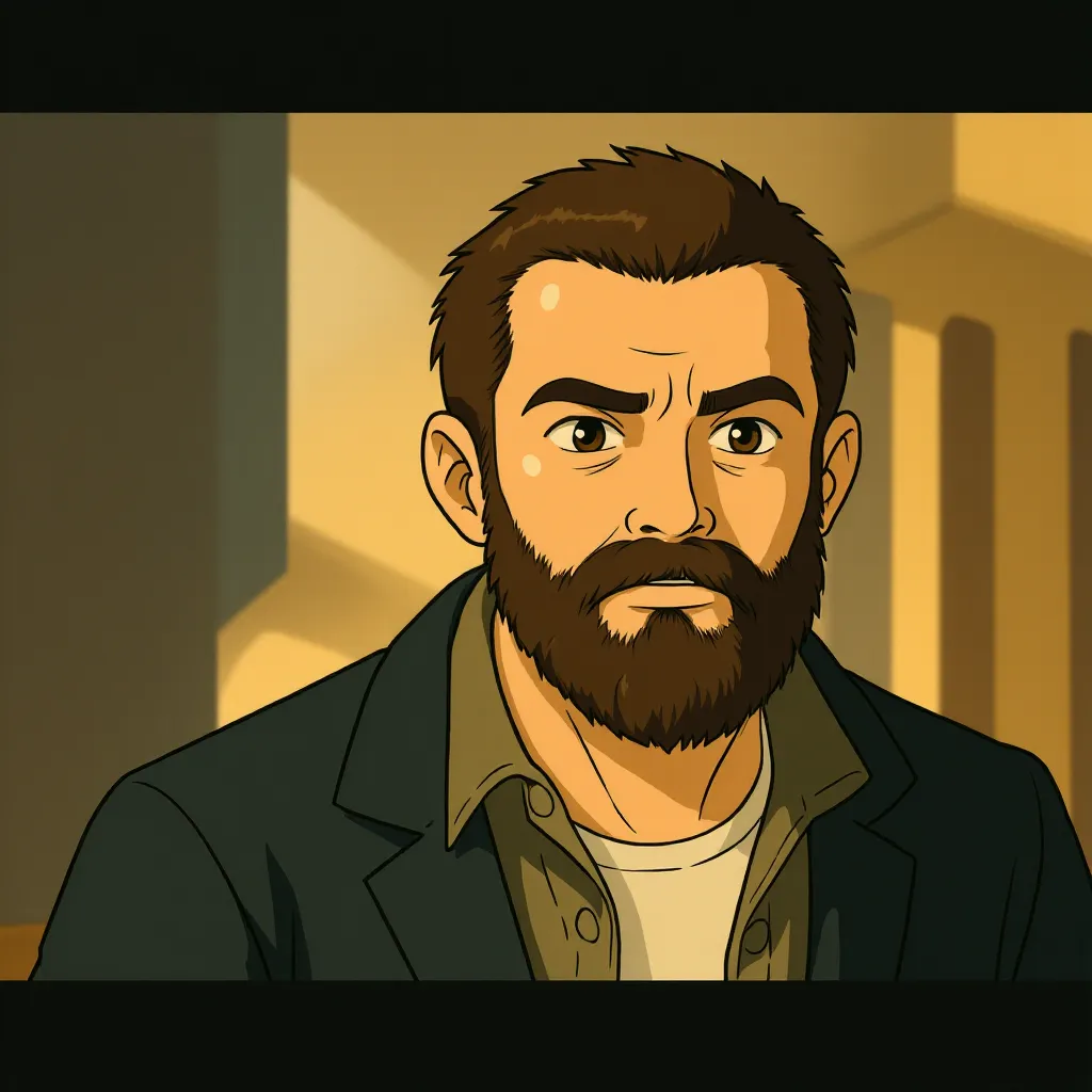 Hugh Jackman in Les Misérables (2012) - Anime style