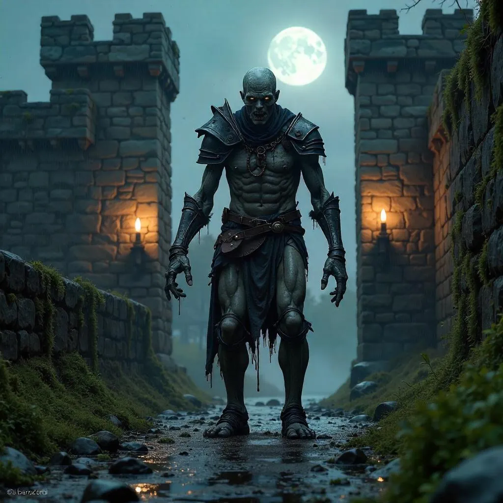 Photoreal Zombie at Fortress Gates