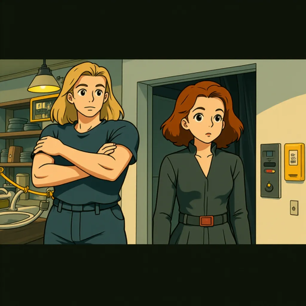 Scarlett Johansson and Chris Hemsworth in The Avengers (2012) - Anime style