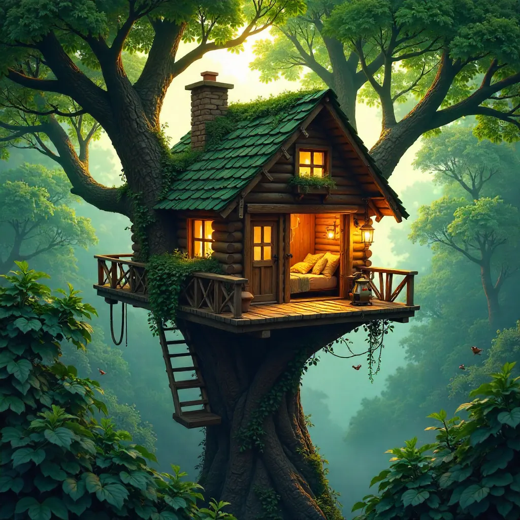 Cozy Treehouse Retreat in Lush Forest