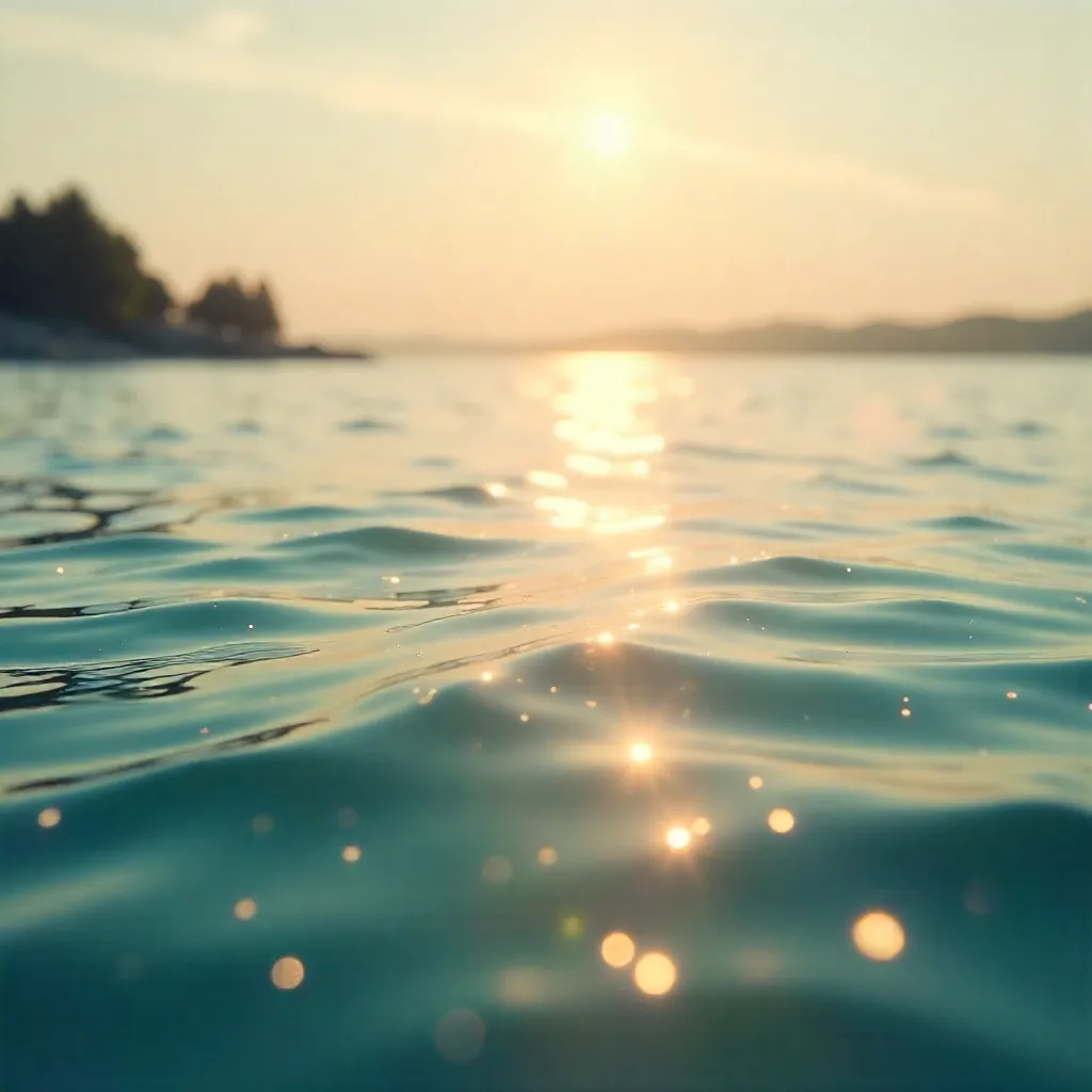 Sunlight on Tranquil Water Sparkles