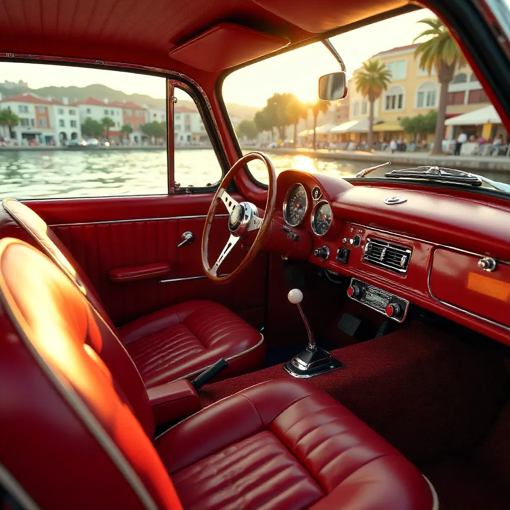 Izmir Vintage Red Car Interior Showpiece