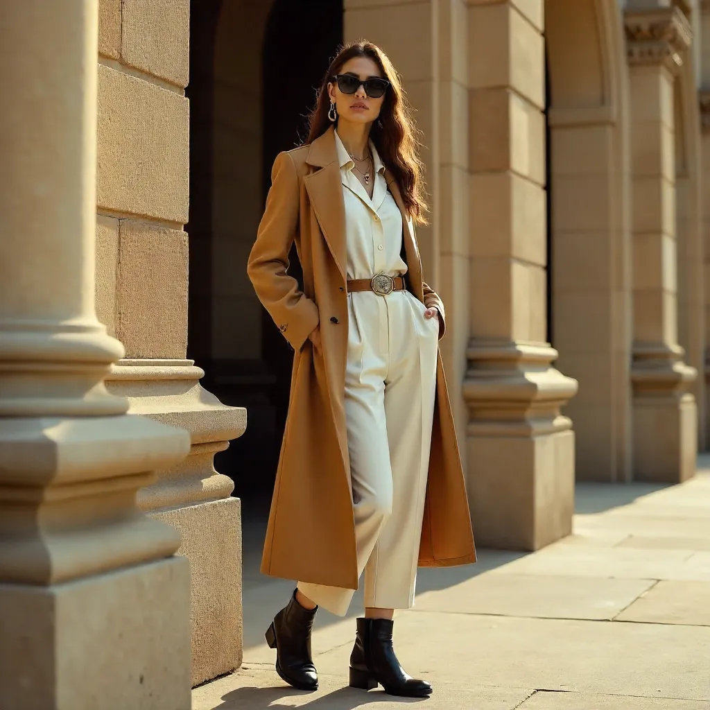 Trench Coat Chic by Historic Facade
