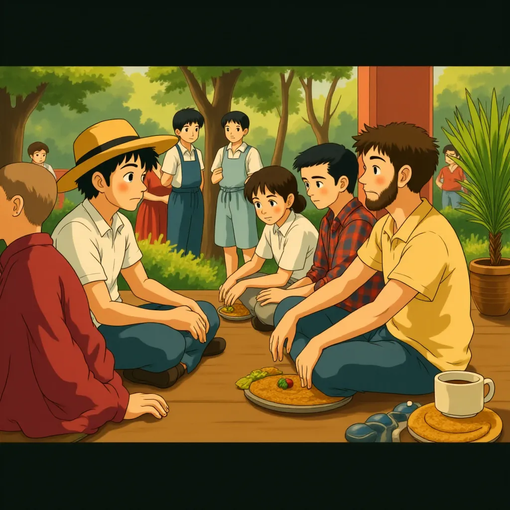 Bradley Cooper, Zach Galifianakis, Todd Phillips, and Ed Helms in The Hangover Part II (2011) - Anime style