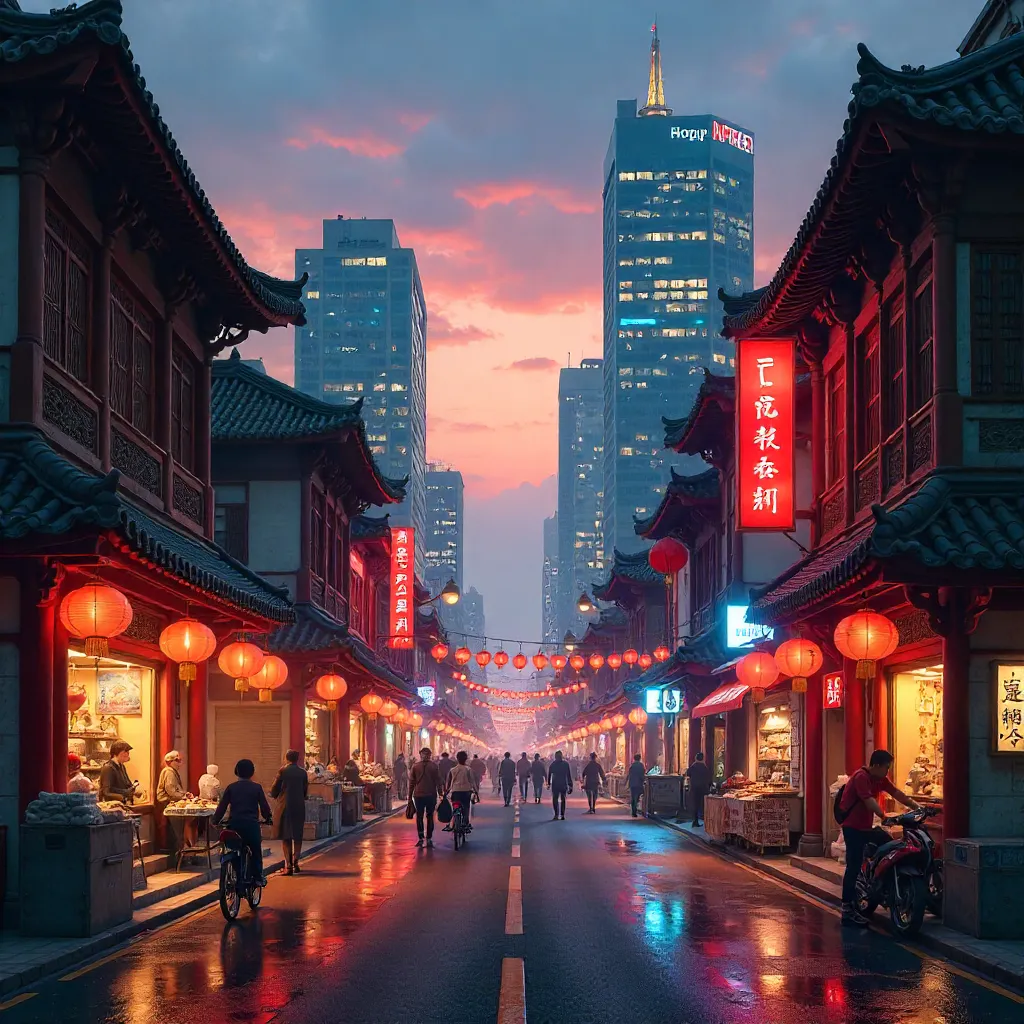 Glimpse: Traditional vs Modern Architecture in Chinatown