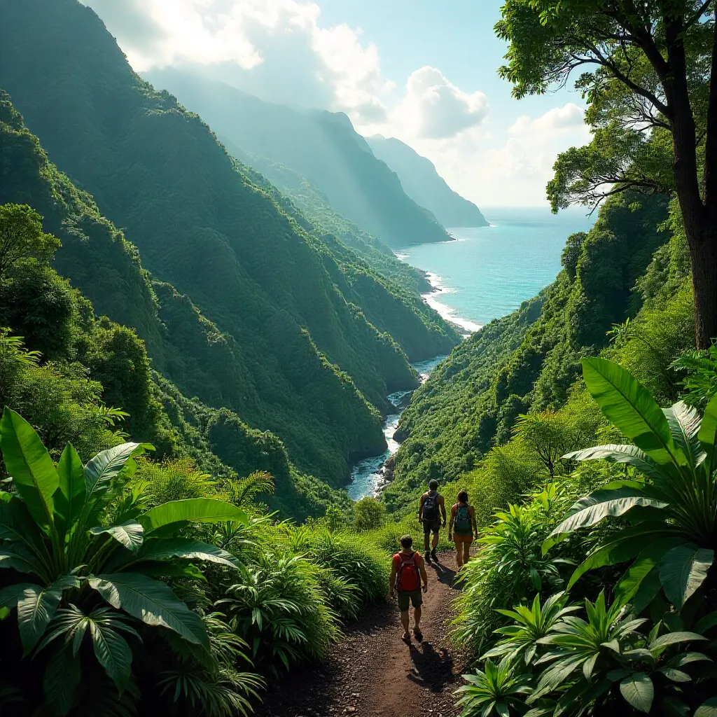 Emerald Peaks of Martinique: Lush Mountain Realm
