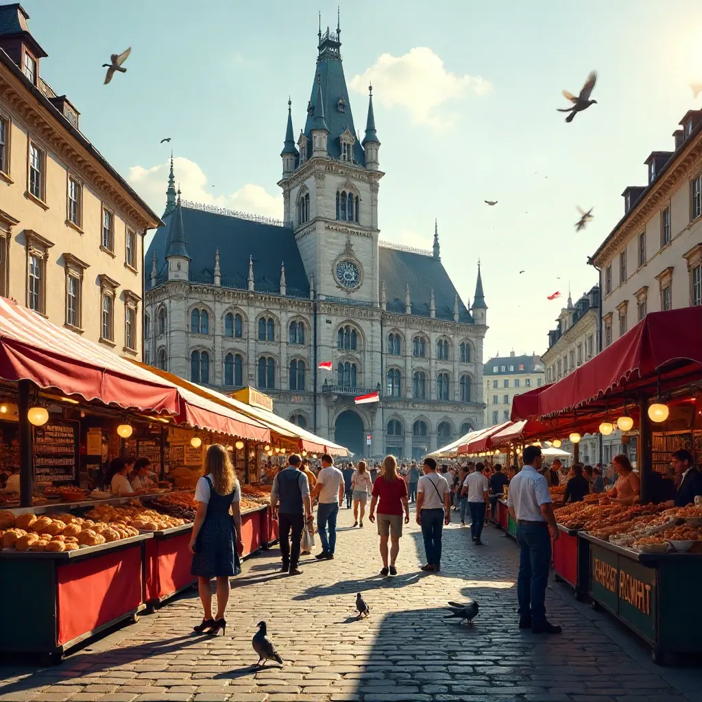 Vienna Rathaus Market: Crowds and Culture