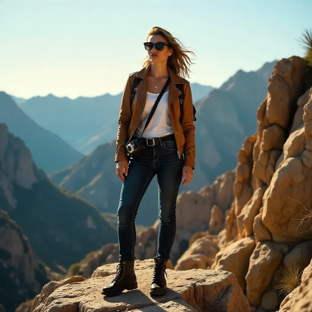 Rocky Ridge Adventure: Woman in Sunglasses