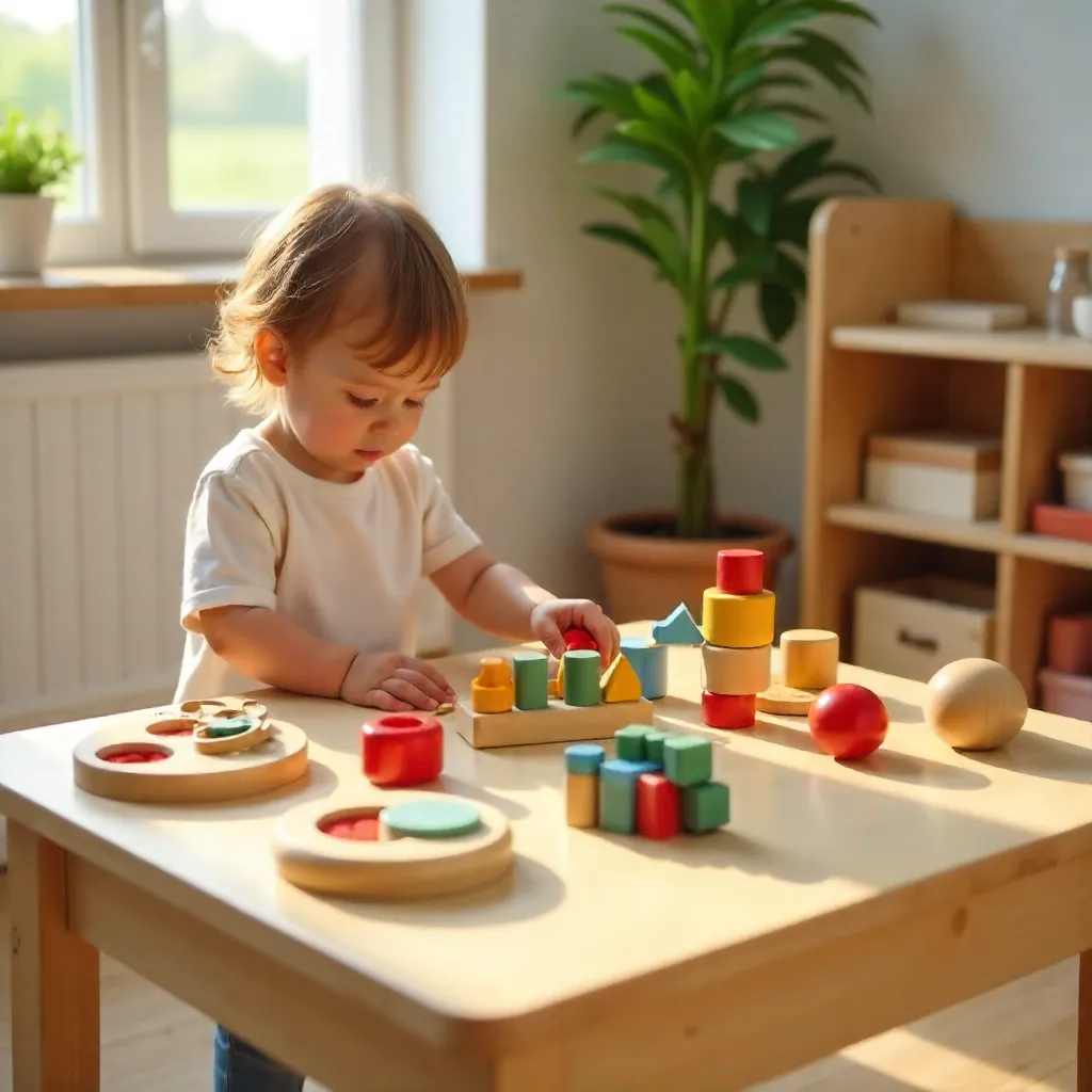 Montessori-Style Wooden Toys for Educational Play