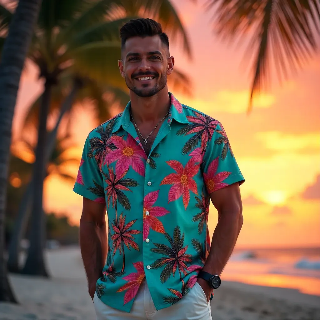 Sunset Style Under Palm Trees