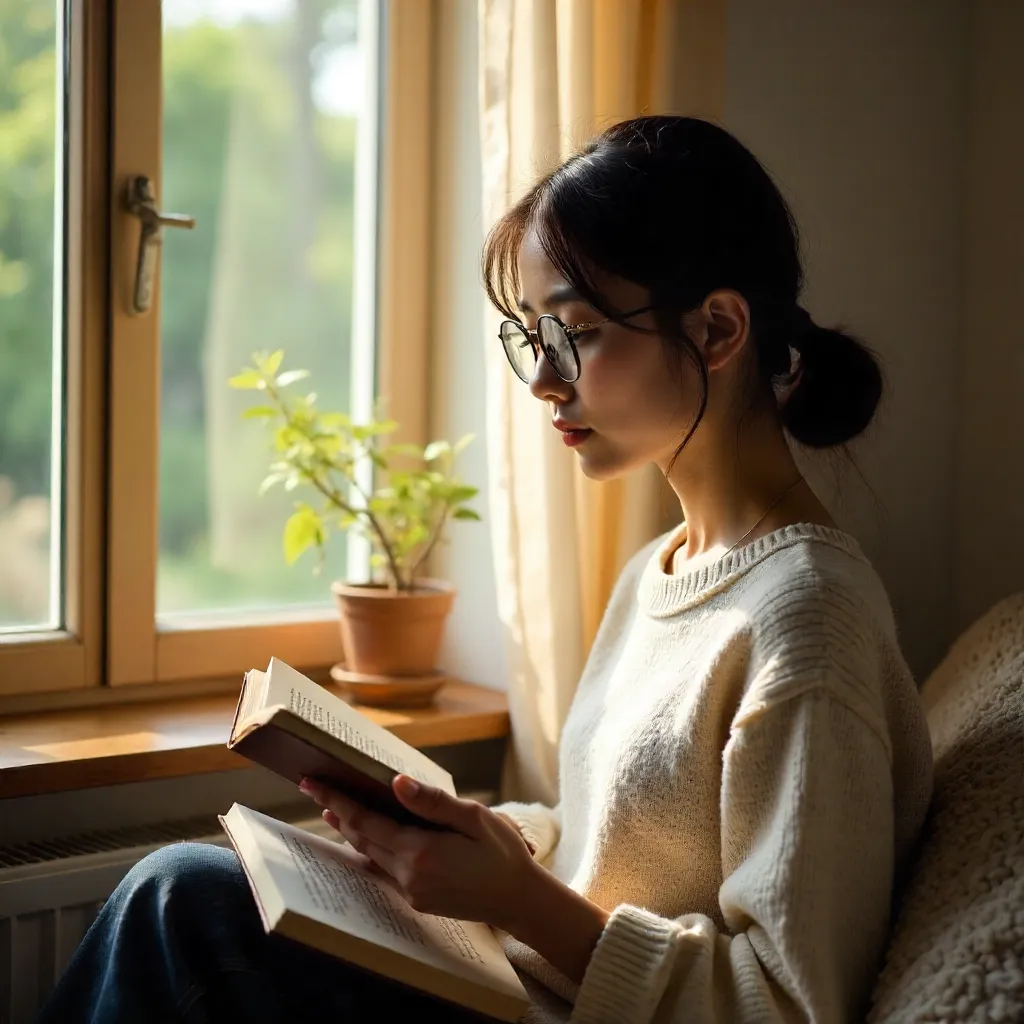 Reading by Soft Window Light