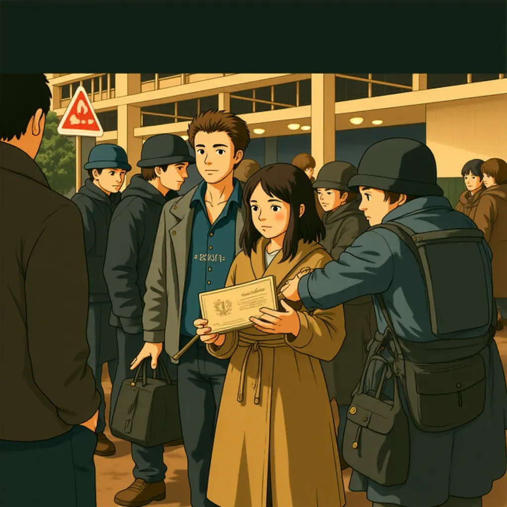Clive Owen and Clare-Hope Ashitey in Children of Men (2006) - Anime style