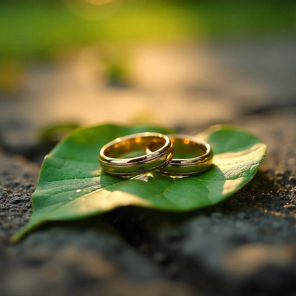 Rings on Leaf: Love in Nature's Pavement