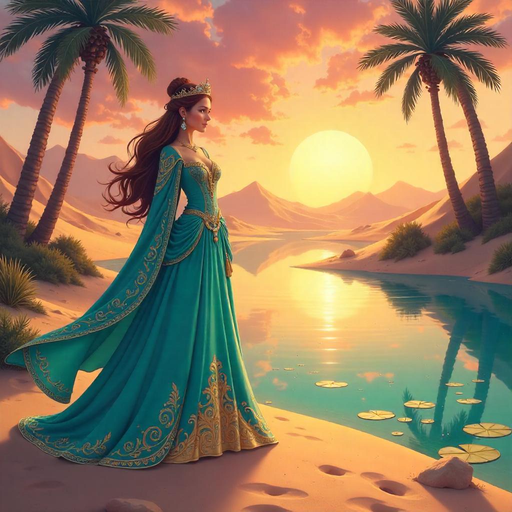 Oasis Princess in Anime Dreamscape