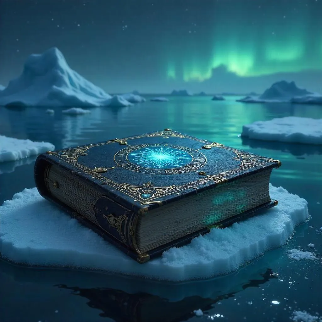 Mystical Tome on a Floating Iceberg