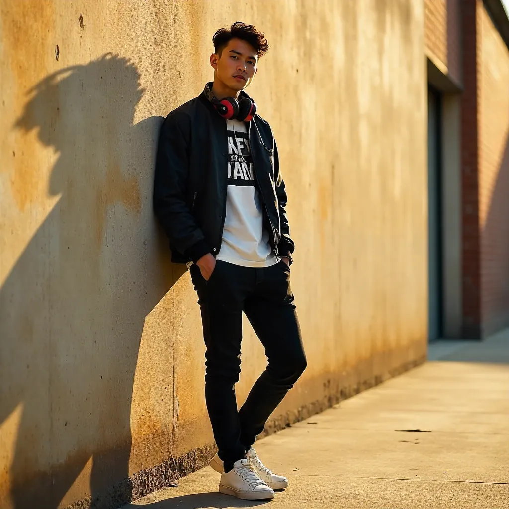 Sunlit Streetwear Teen by Textured Wall