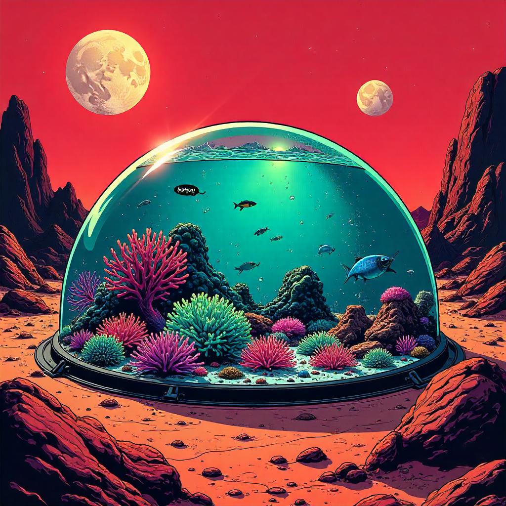 Mars Dome Coral Rampage — A Comic Reef on the Red Planet