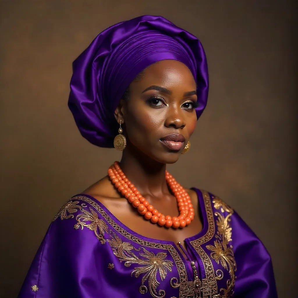 Regal Nigerian Elegance Portrait