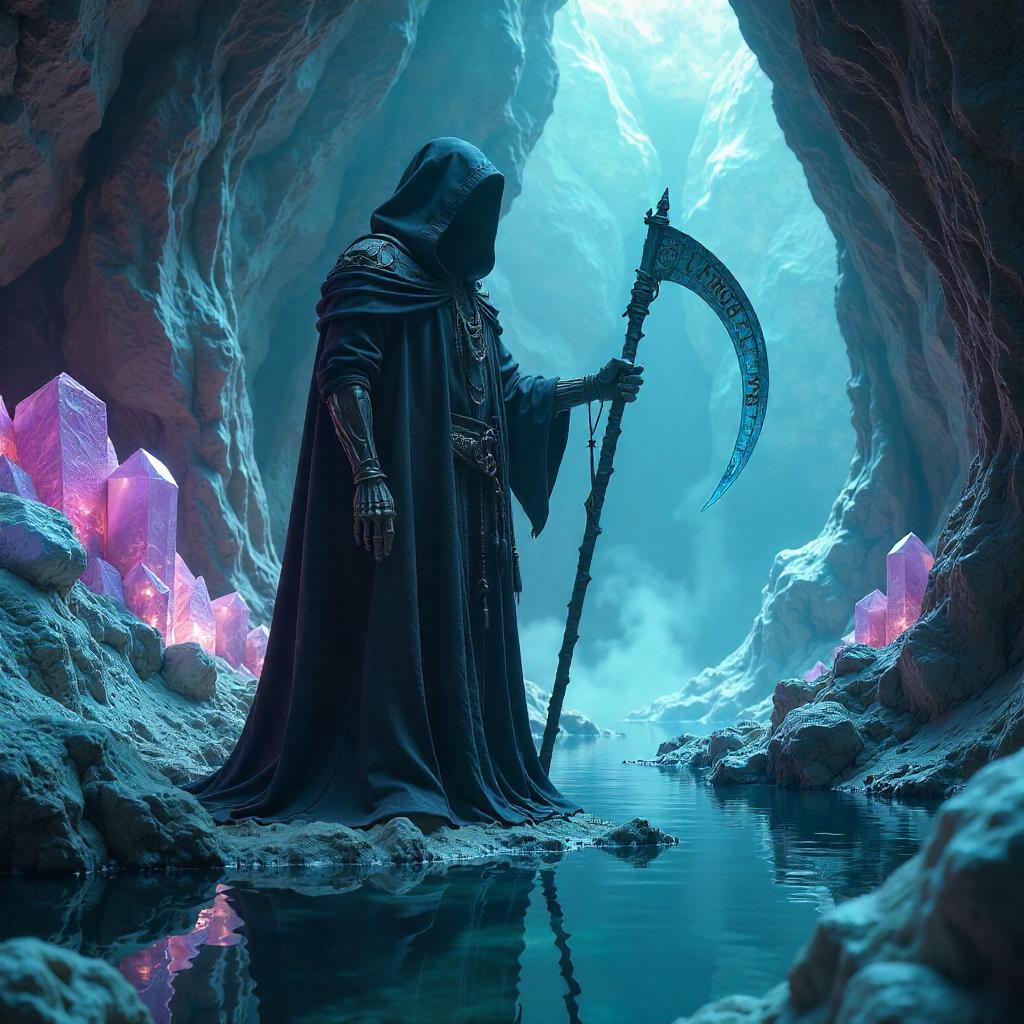 Crystal Cave Reaper: Photoreal 3D Render