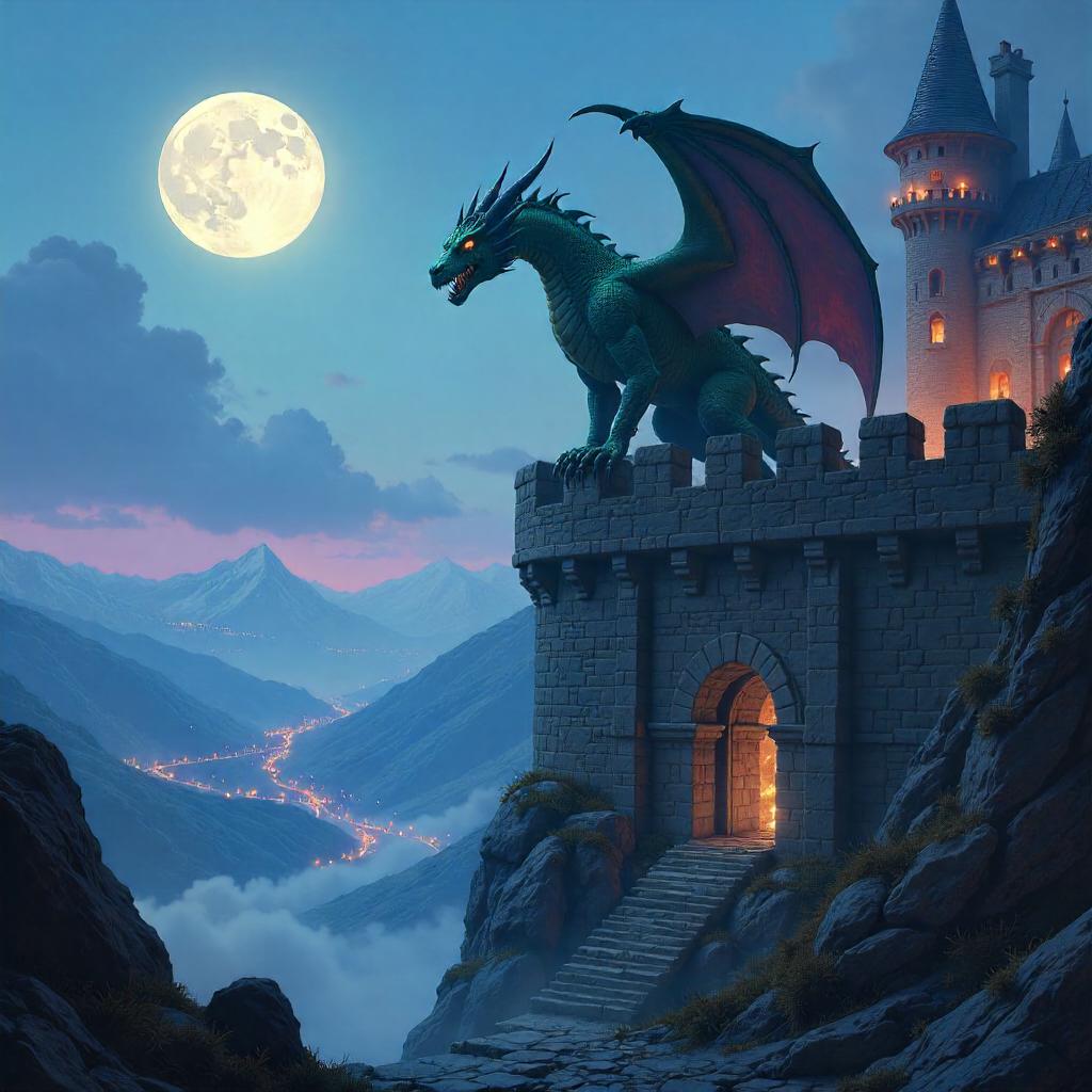 Wyvern Above the Forsaken Fortress