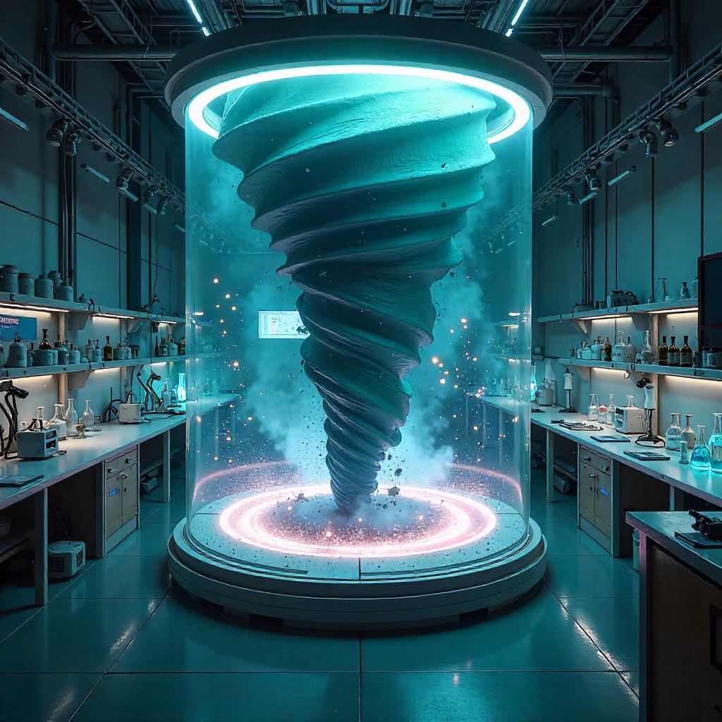 Tornado in a Neon Laboratory — Concept Art