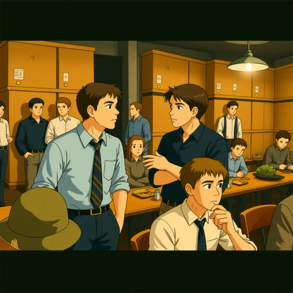 Alec Baldwin and Matt Damon in The Departed (2006) - Anime style