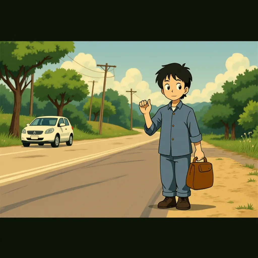 Sacha Baron Cohen in Borat (2006) - Anime style