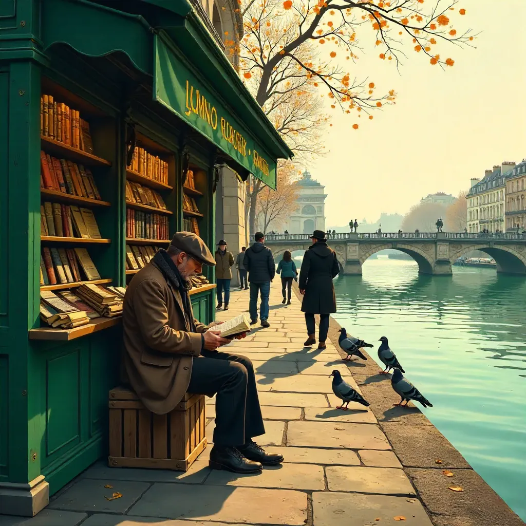 Reading by the Seine: A Paris Bouquiniste Moment