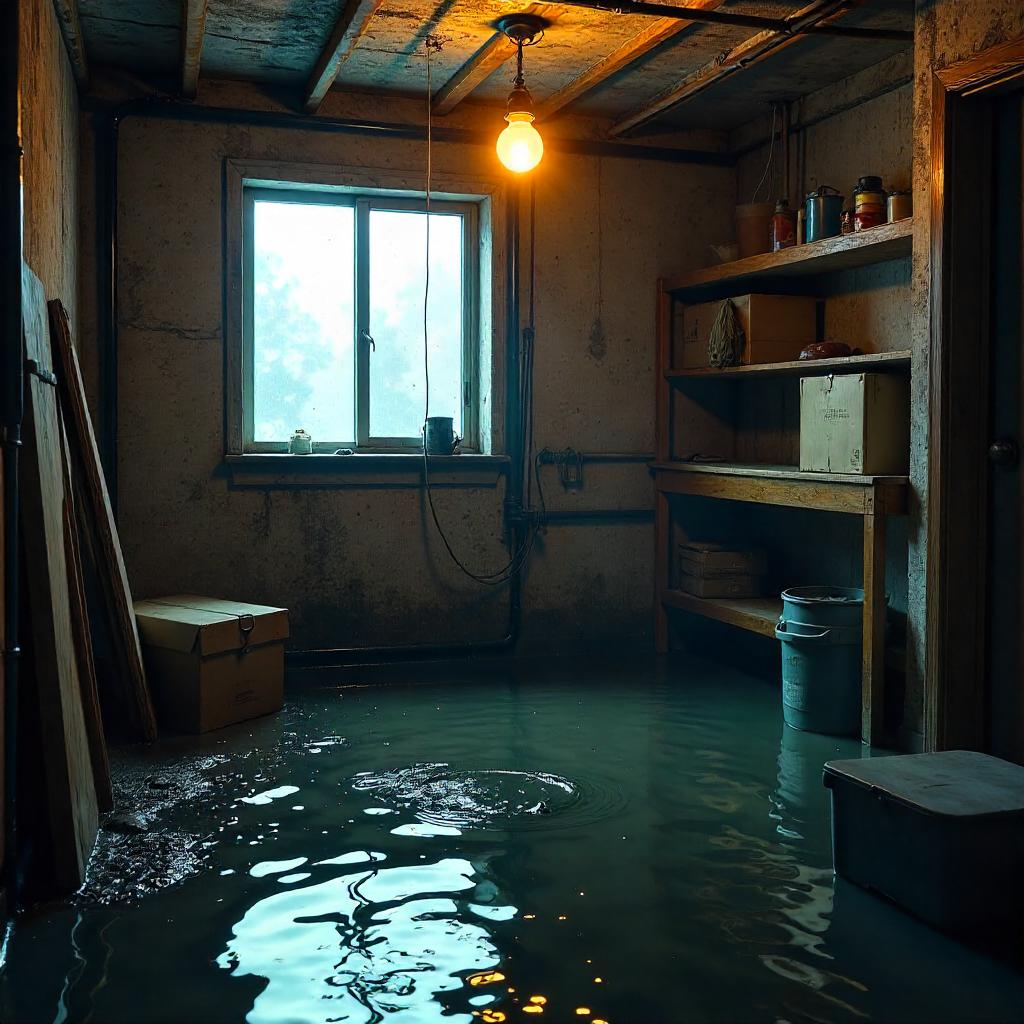Photorealistic Hurricane in a Flooded Basement