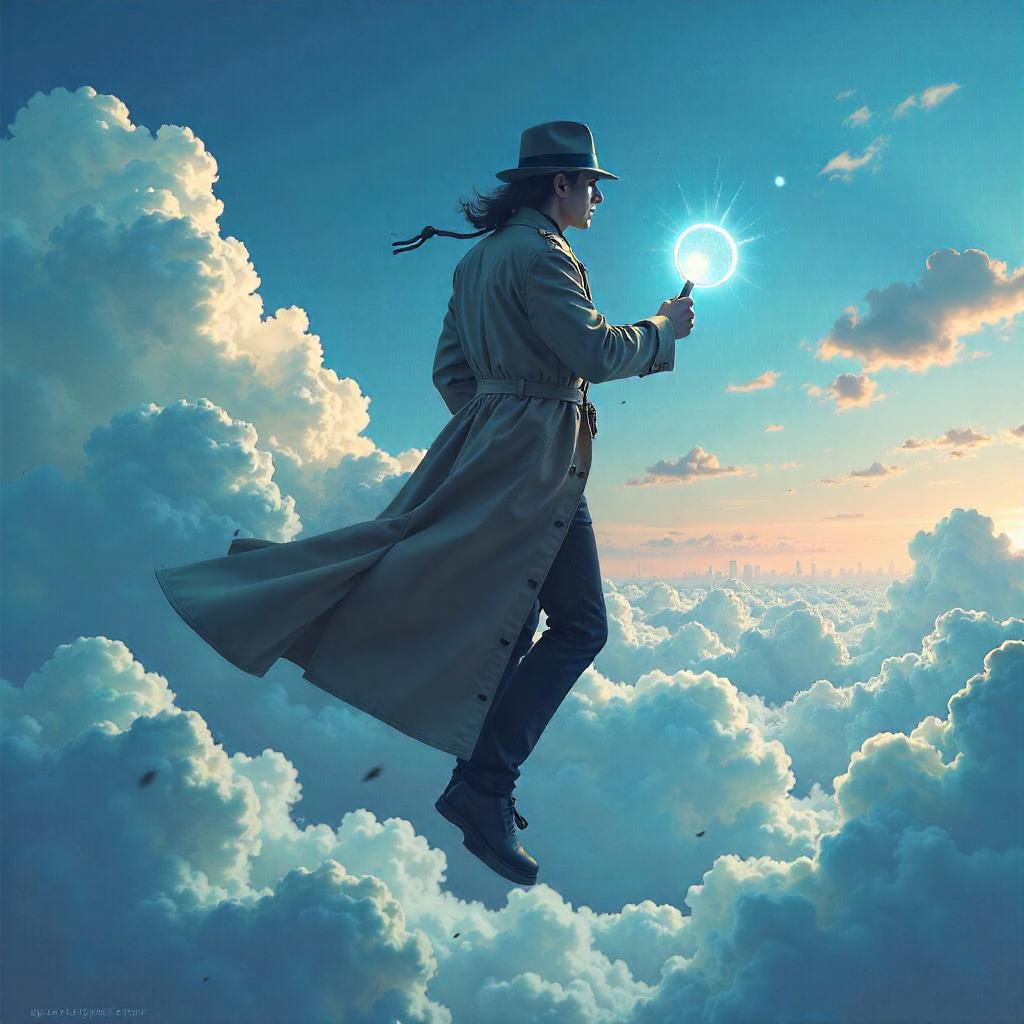 Cloudbound Detective in a Digital Dreamscape
