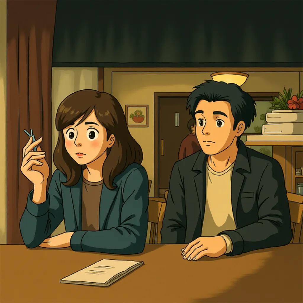 Bárbara Lennie and Mario Casas in The Invisible Guest (2016) - Anime style