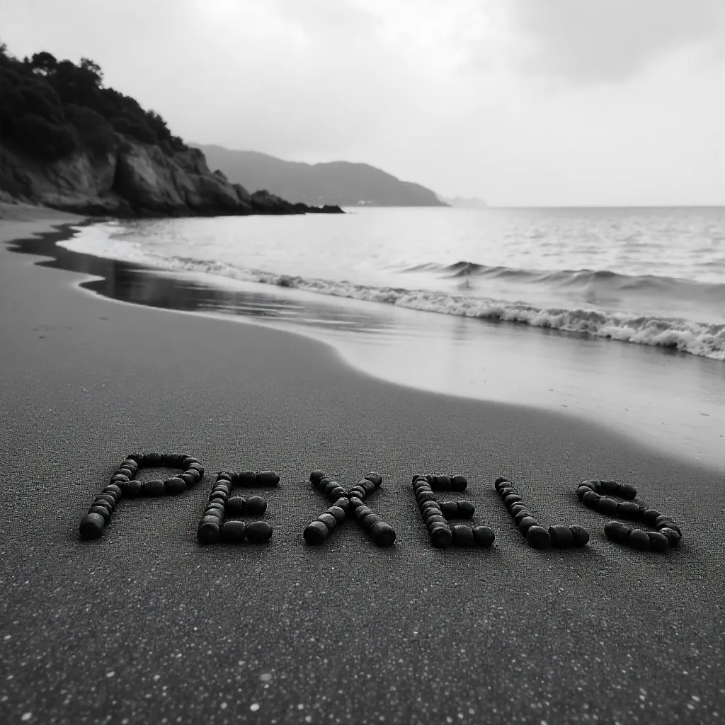 Monochrome Stones Spell Pexels on Şile Beach