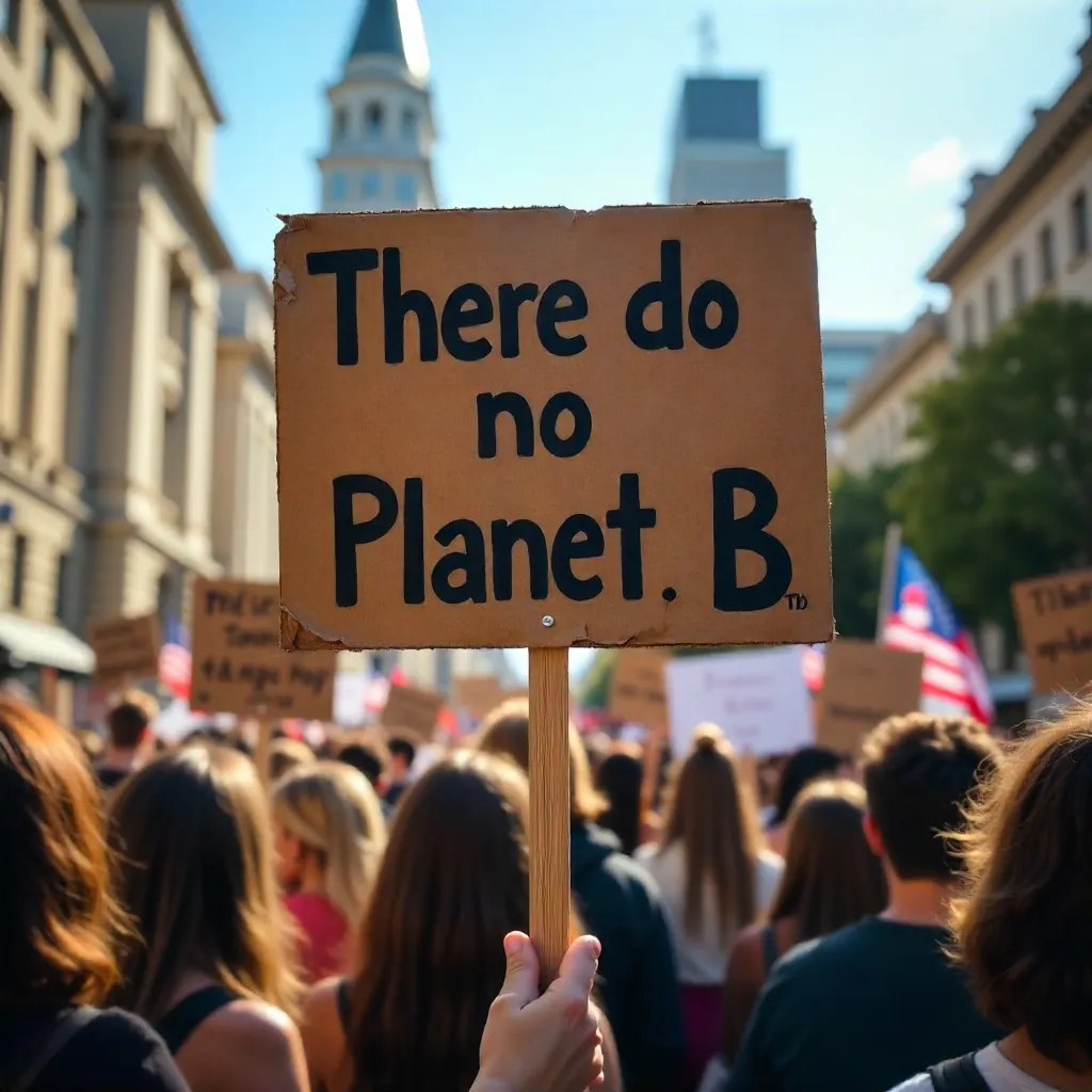 There Is No Planet B Protest Sign at Climate Rally