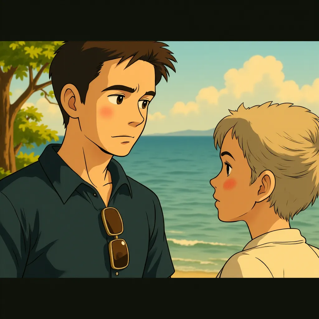 Judi Dench and Daniel Craig in Casino Royale (2006) - Anime style